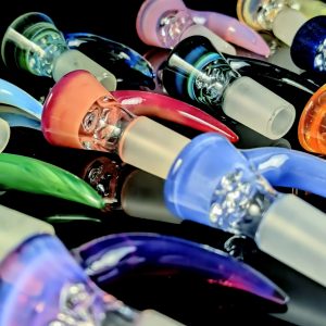 close up shot of coloured bowls