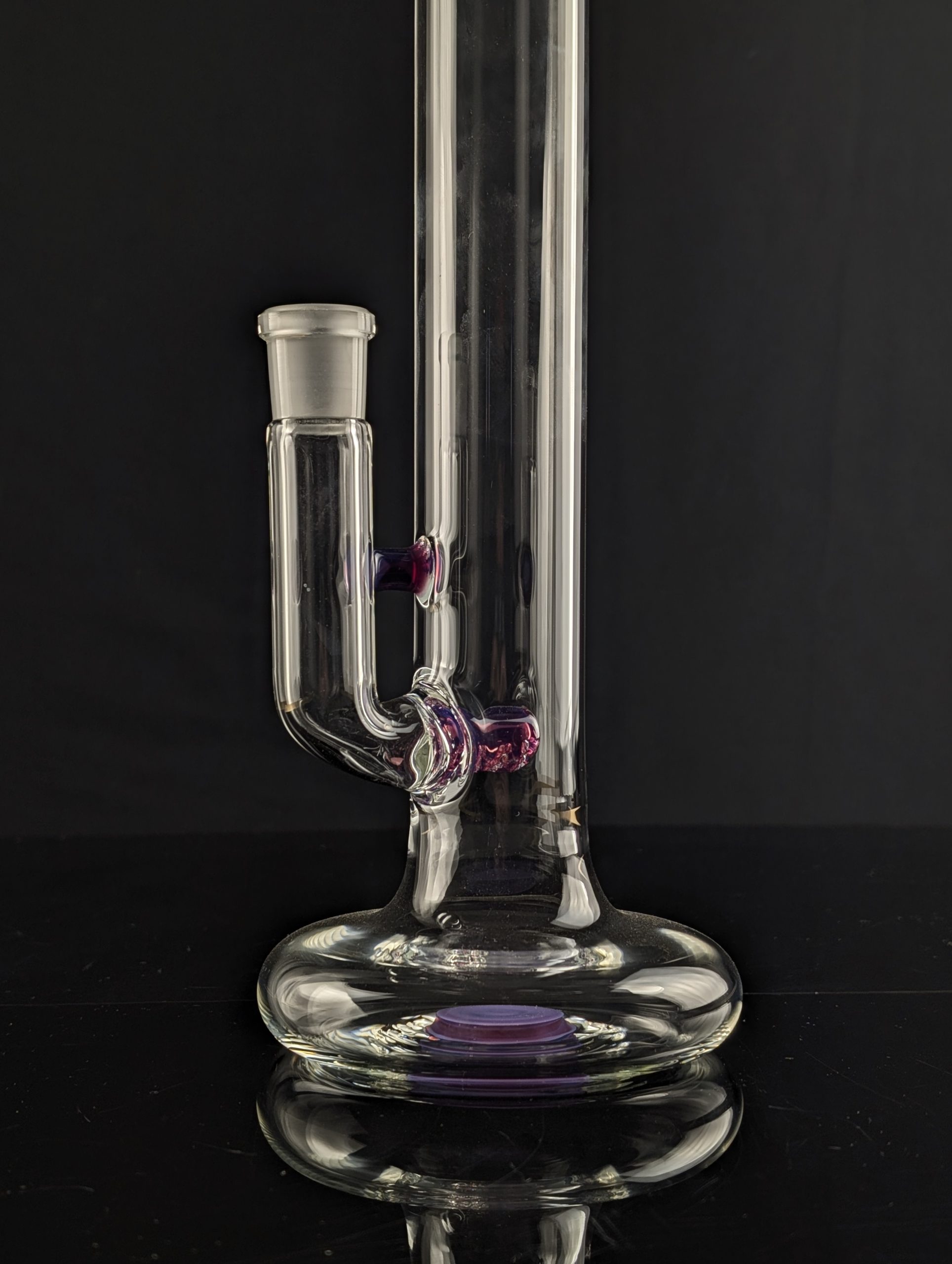 Green Belt Glass hollow foot tube with down-grid perc