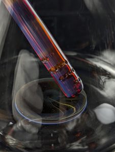 close up of down stem