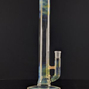 Green Belt Glass silver fumed 17-inch floating stem tube with 18mm fitting and flared base.